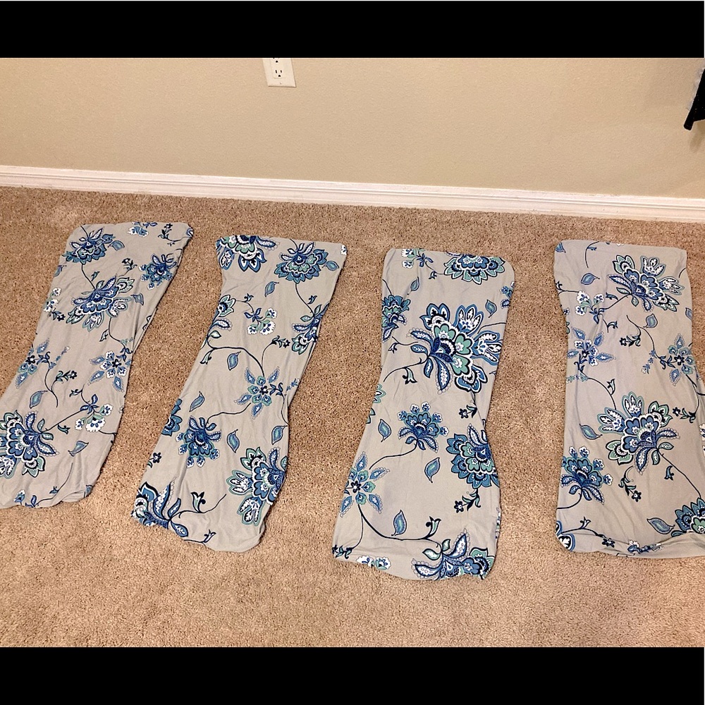 Slip covers for dining room chairs total of 4